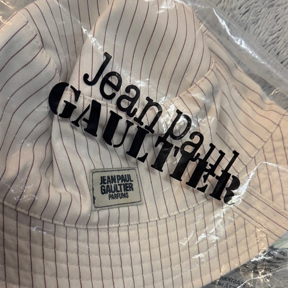 Jean Paul Gaultier Other - Jean Paul Gaultier Cream and Red Striped Hat